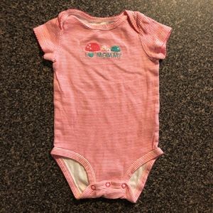Red White Stripped Onesie - Carters